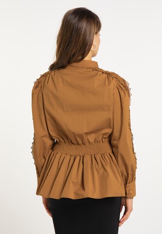 faina Blouse in Bruin