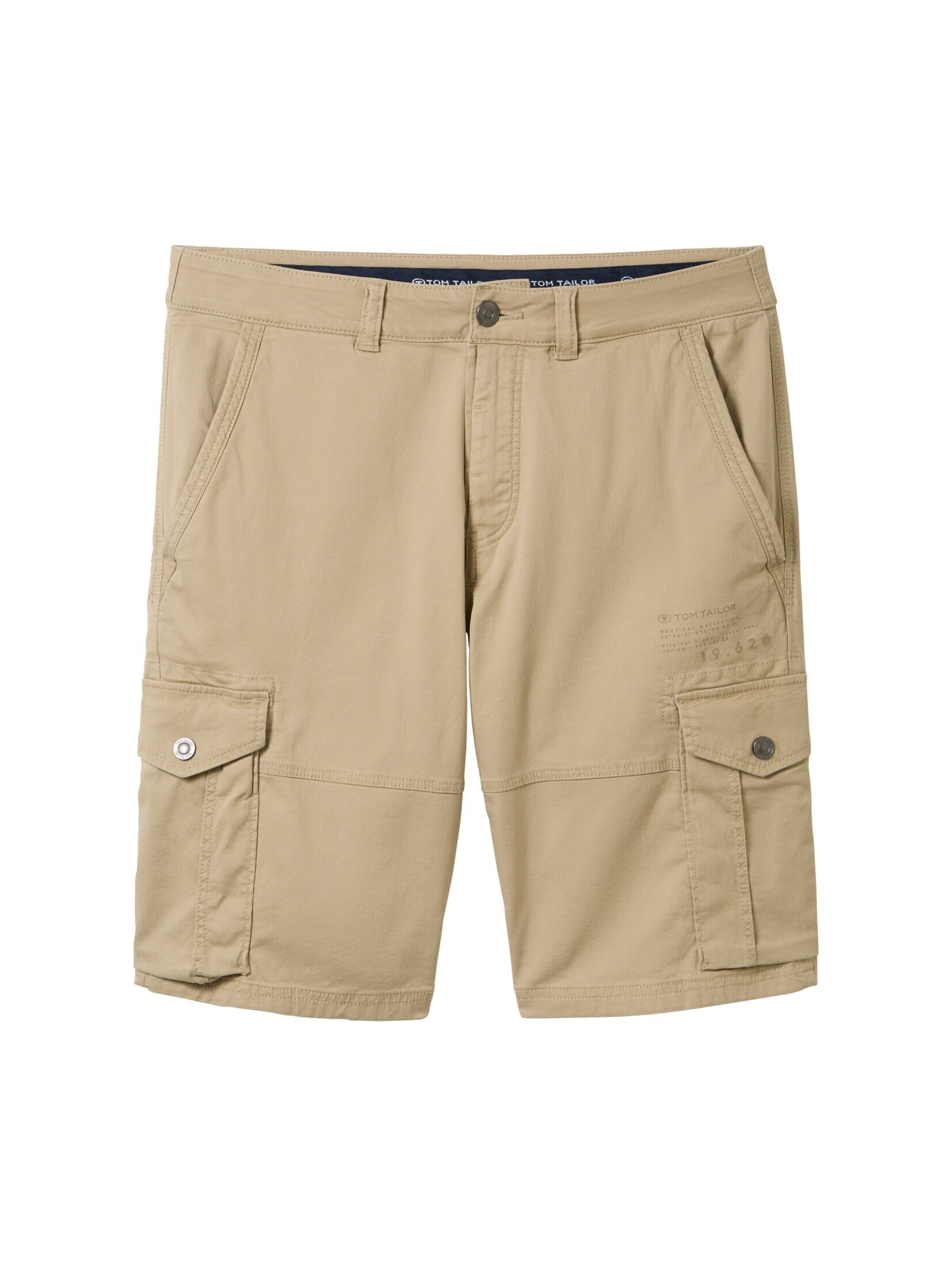 TOM TAILOR Regular Cargo Pants in Beige: front