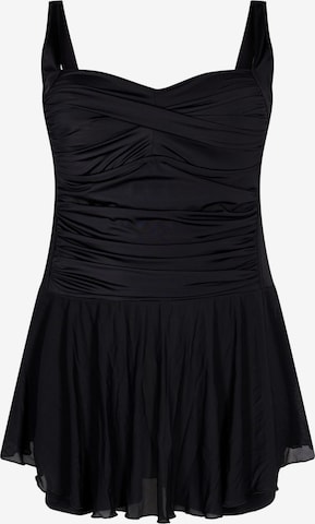 Swim by Zizzi Swimsuit Dress 'STAYLOR' in Black: front