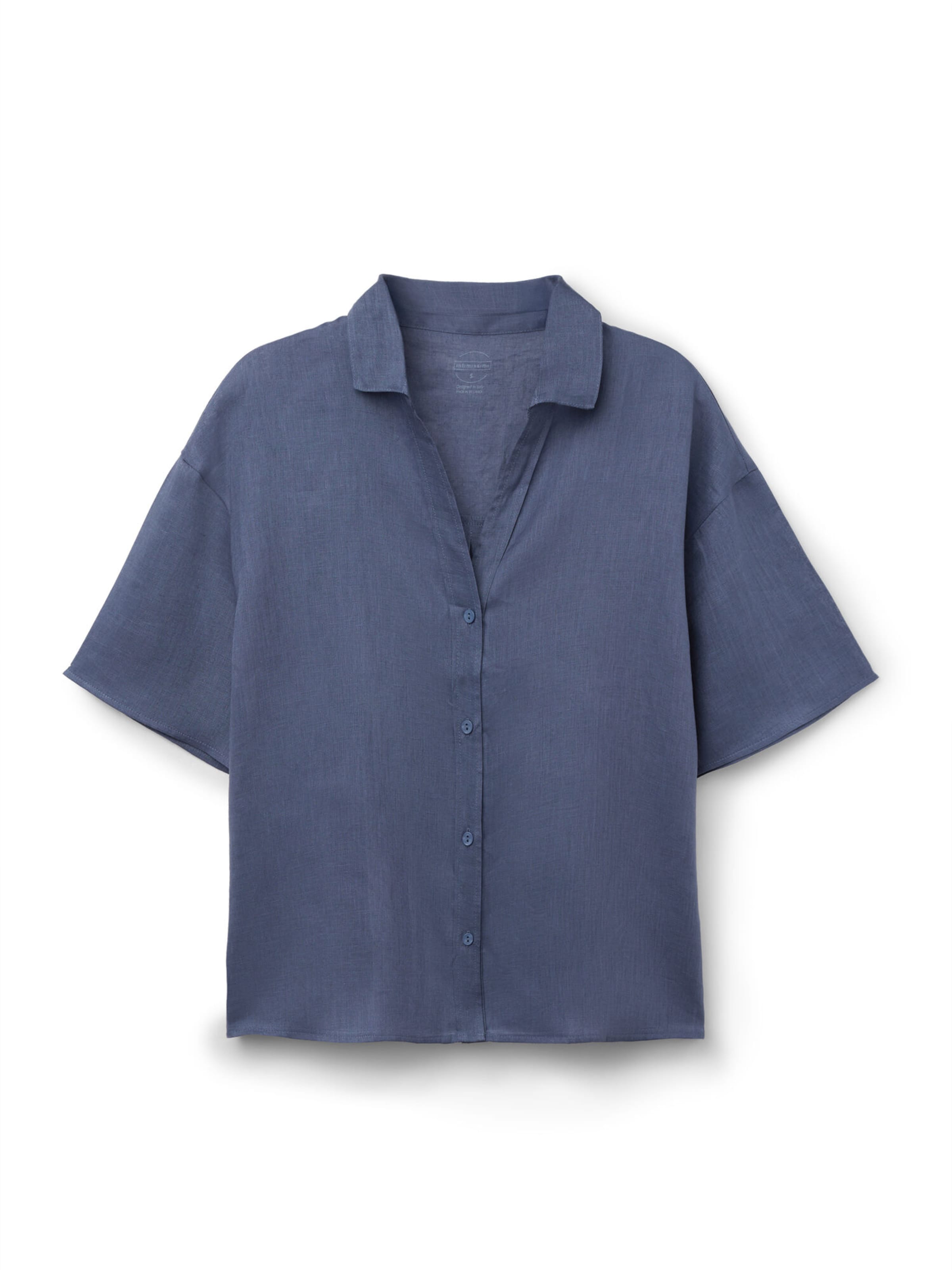 INTIMISSIMI Bluse 'The Pure Linen' in Blau: Vorderseite