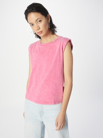 T-shirt 'Annie' System Action en rose : devant