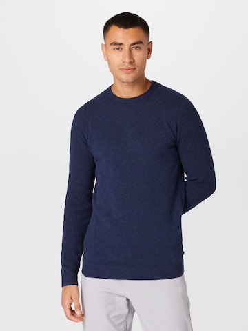 QS - Pullover em azul: frente