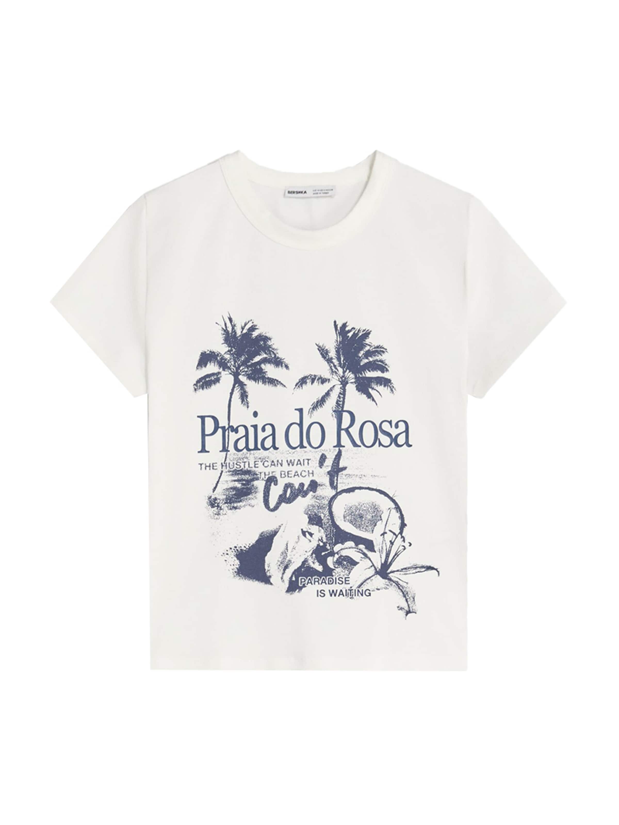 Bershka Koszulka w kolorze biały: przód