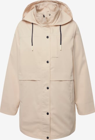 Ulla Popken Between-Seasons Parka in Beige: front