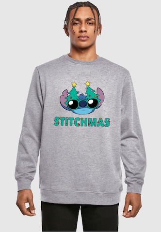 Sweat-shirt 'Lilo And Stitch - Stitchmas Glasses' ABSOLUTE CULT en gris : devant