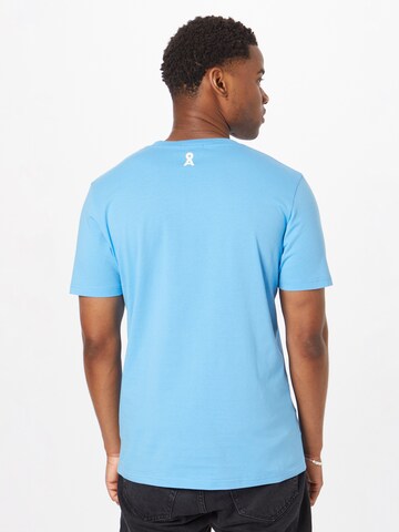 T-Shirt 'JAAMES SUMMER MOUNTAIN' ARMEDANGELS en bleu