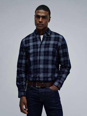 Salsa Jeans Regular fit Overhemd in Blauw: voorkant