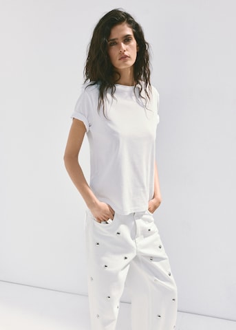 Wide leg Jeans 'ANA' di MANGO in bianco