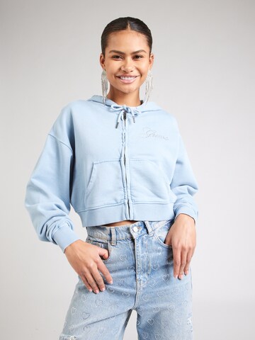 Giacca di felpa 'GO' di GUESS Originals in blu: frontale