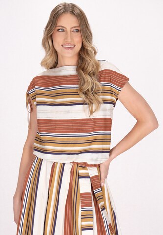 DreiMaster Klassik - Blusa en marrón: frente