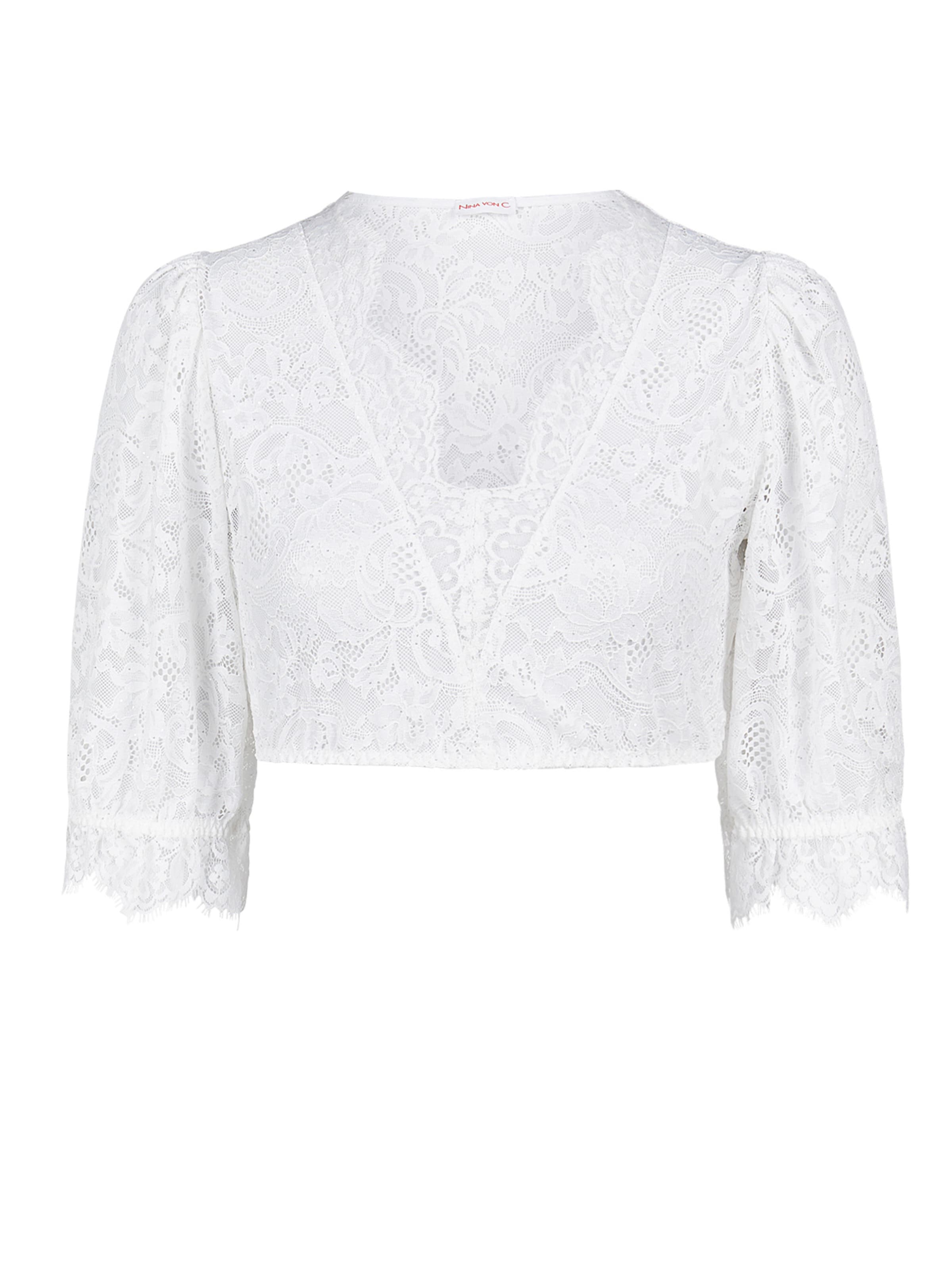 Nina von C. Traditional Blouse 'Celine' in White: front