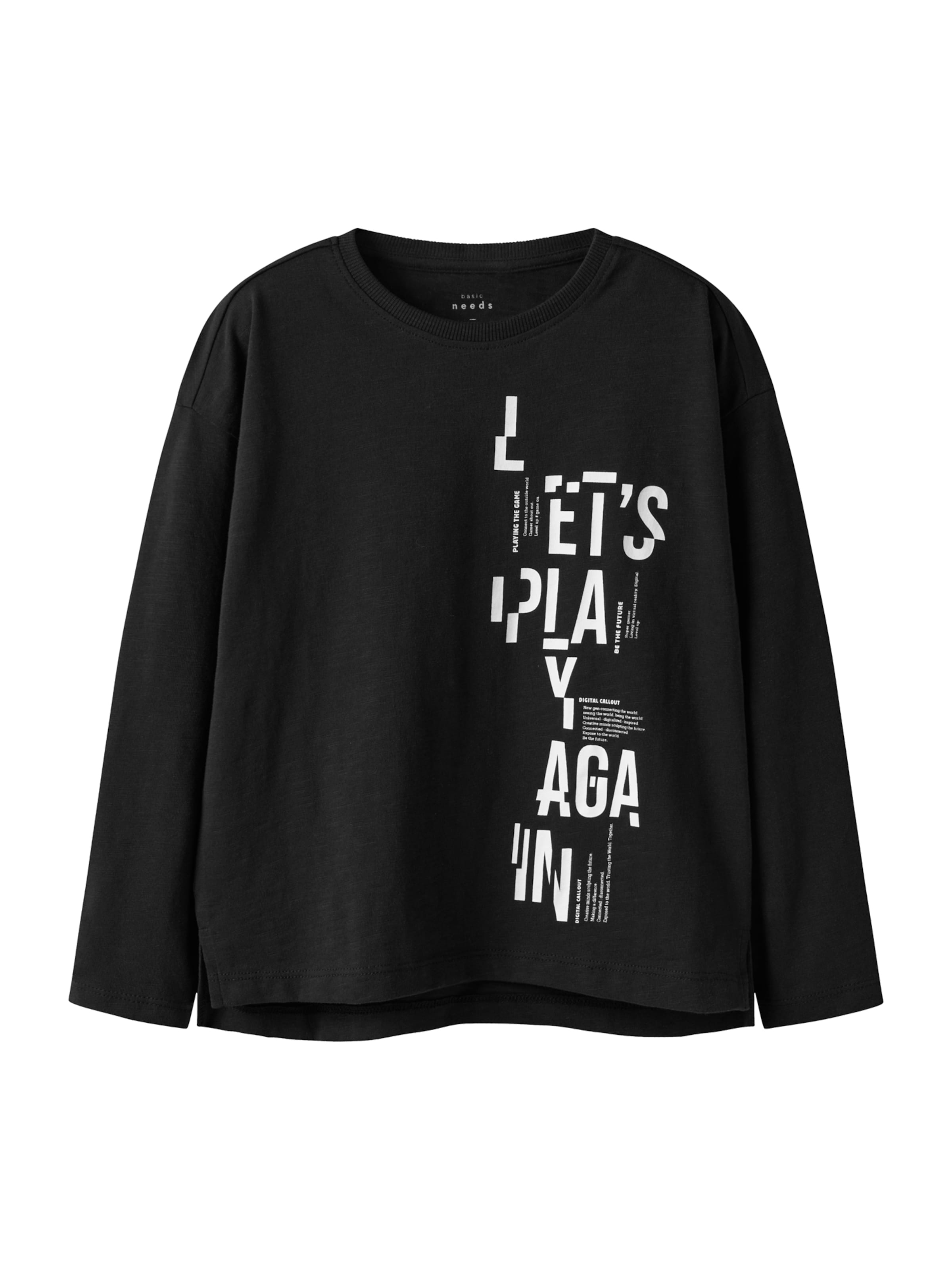 NAME IT - Camiseta 'NKMVOB' en negro: frente