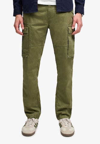Coupe slim Pantalon cargo Superdry & Co en vert : devant