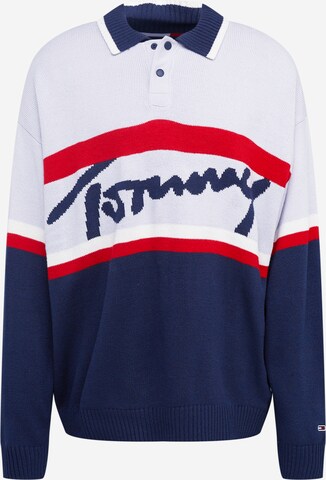 Tommy Jeans Trui 'Heritage' in Blauw: voorkant