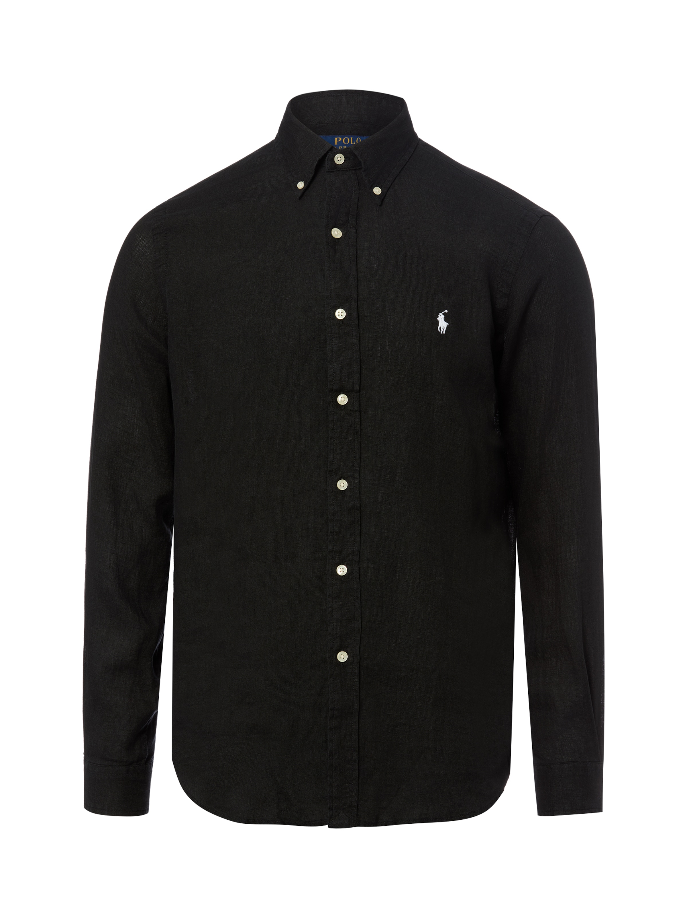 Polo Ralph Lauren Leinenhemd in schwarz, Produktansicht