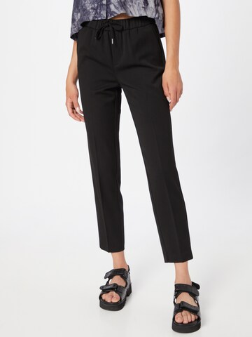 VERO MODA Tapered Trousers with creases 'MAYA' in Black: front