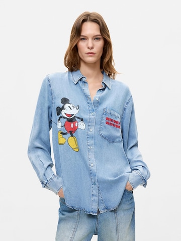 Desigual - Blusa 'Mickey Disney' en azul: frente