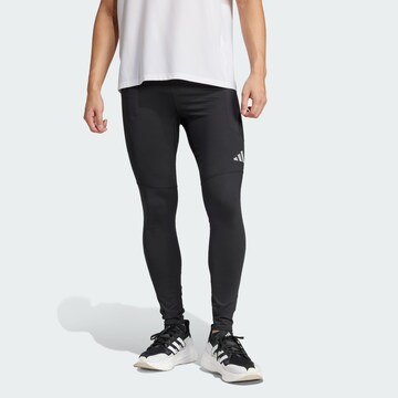 ADIDAS PERFORMANCE Skinny Sports trousers 'Ultimate' in Black: front