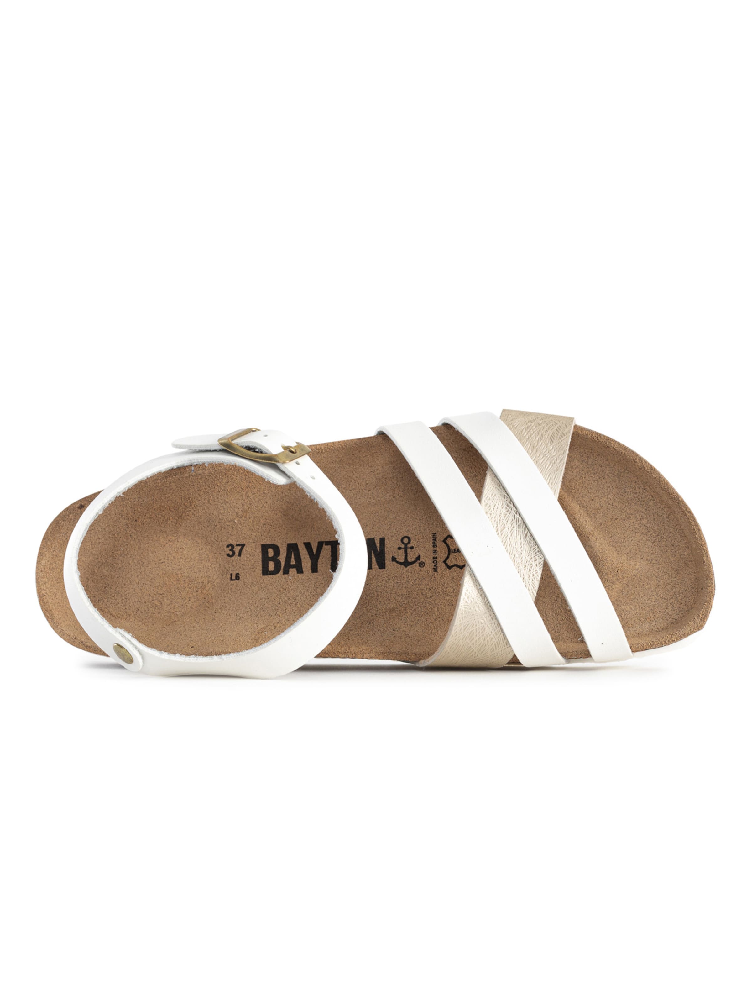Bayton - Sandalias con hebilla 'Denia' en blanco