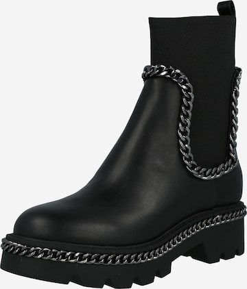 Botine 'Varda' de la GUESS pe negru: față