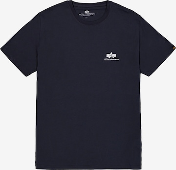 ALPHA INDUSTRIES Shirt 'Basic Small Logo' in Blau: Vorderseite