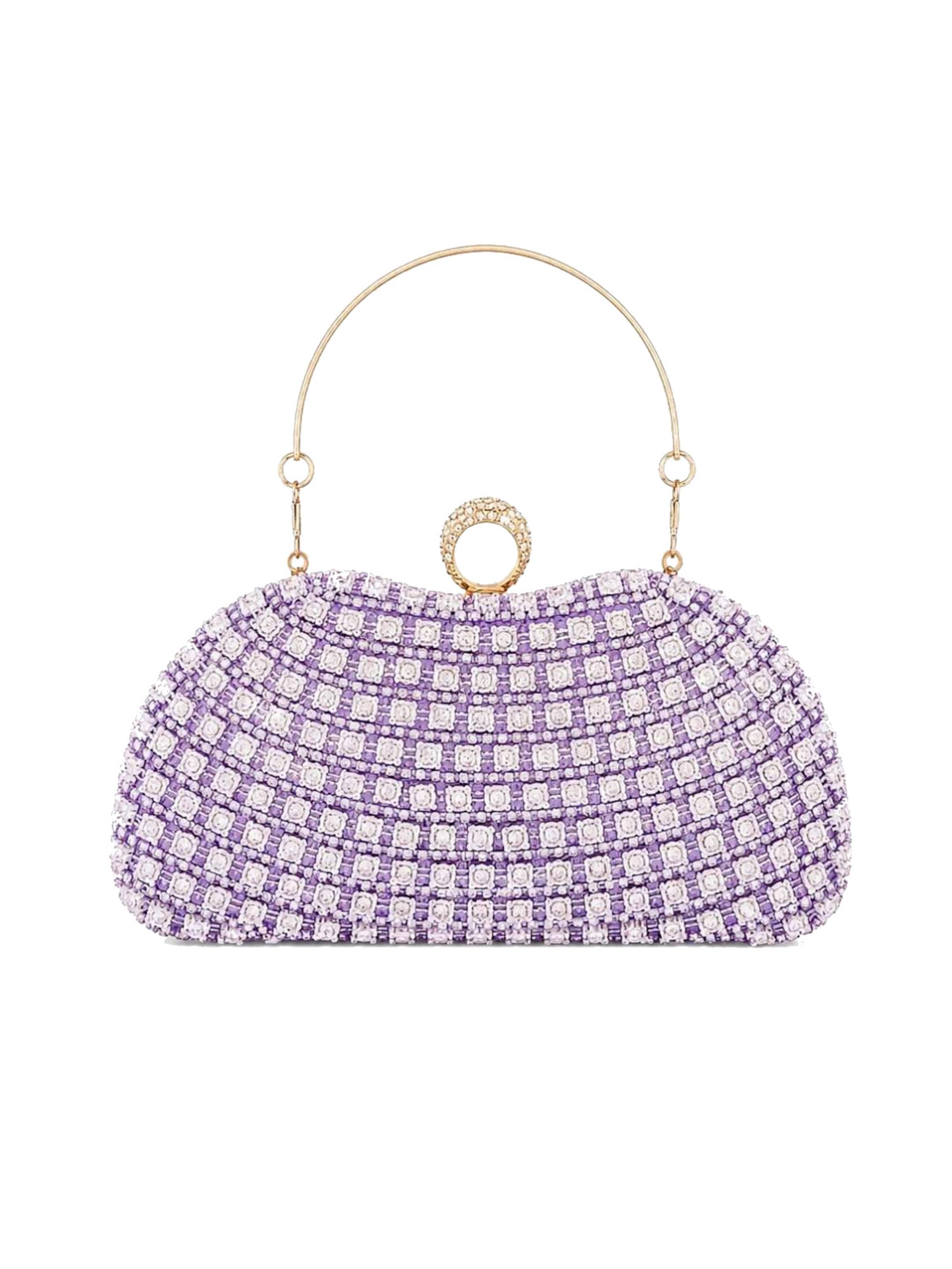 Tomshop24-7 Clutch 'Diamond' in Purple: front