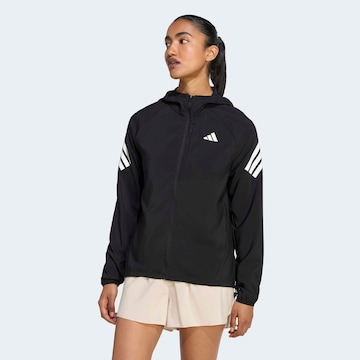 ADIDAS PERFORMANCE Athletic Jacket in Black: front
