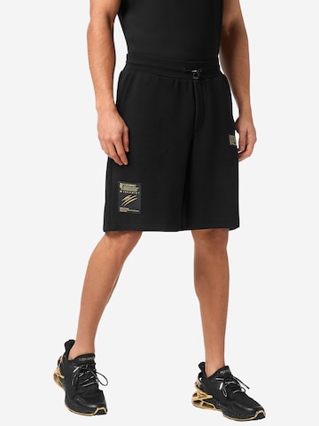 Plein Sport Loose fit Sports trousers in Black: front