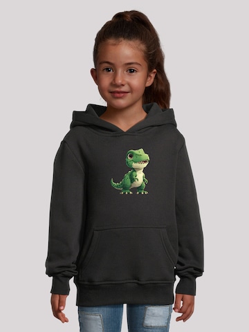 F4NT4STIC Sweatshirt 'Süßer grüner Dino' in Schwarz: Vorderseite