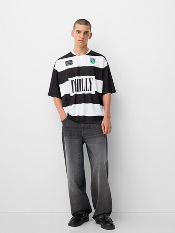 Bershka Shirt in Zwart
