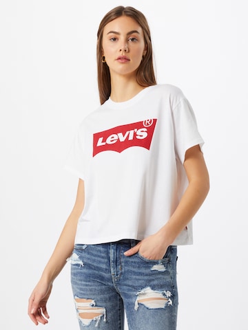 LEVI'S ® Shirt 'Graphic Varsity Tee' in Wit: voorkant
