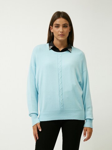 Influencer - Jersey en azul: frente