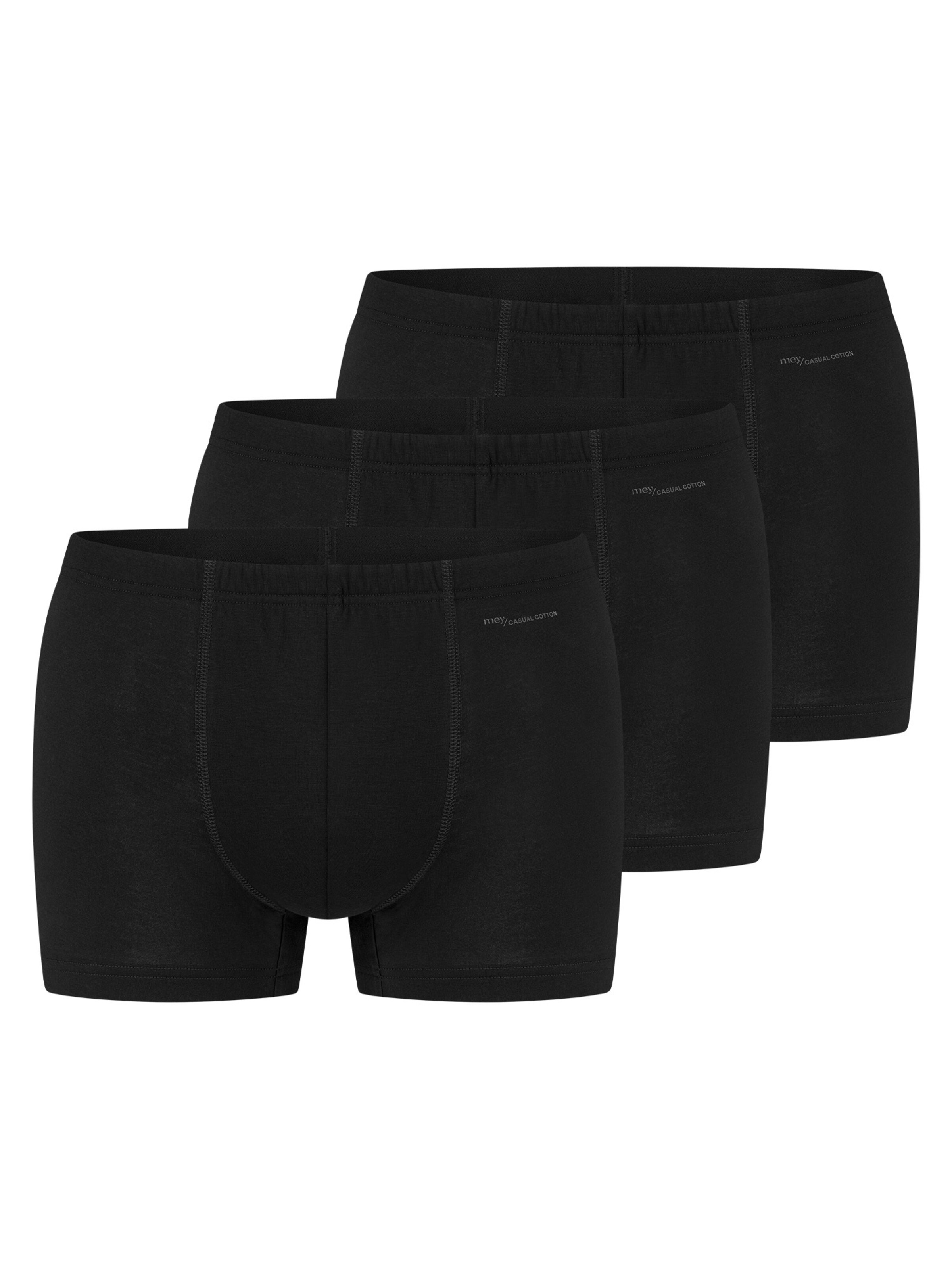 Mey Boxer shorts 'Casual Cotton' in Black: front