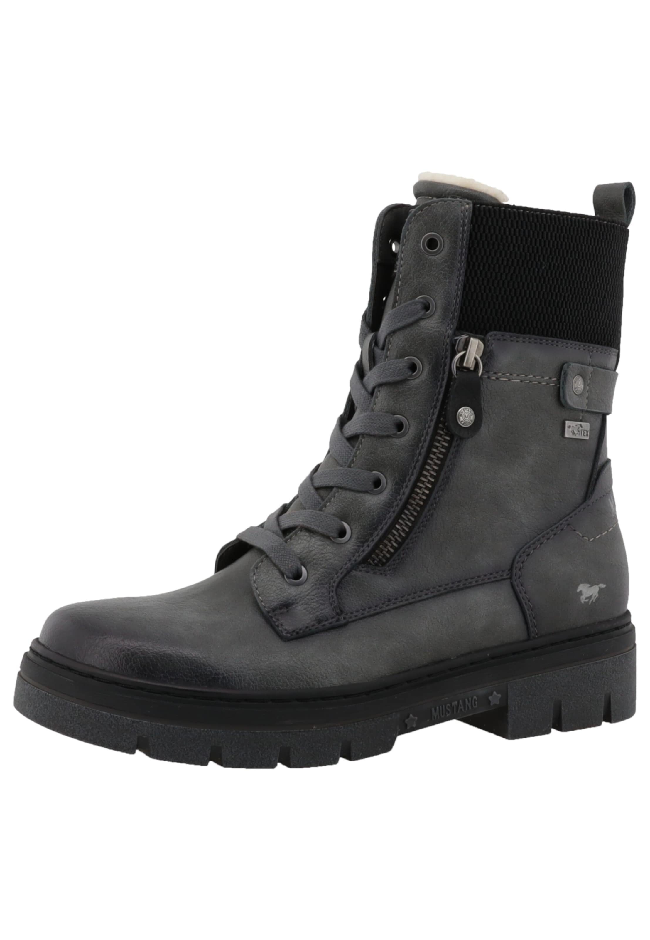 Bottines à lacets MUSTANG en gris : devant