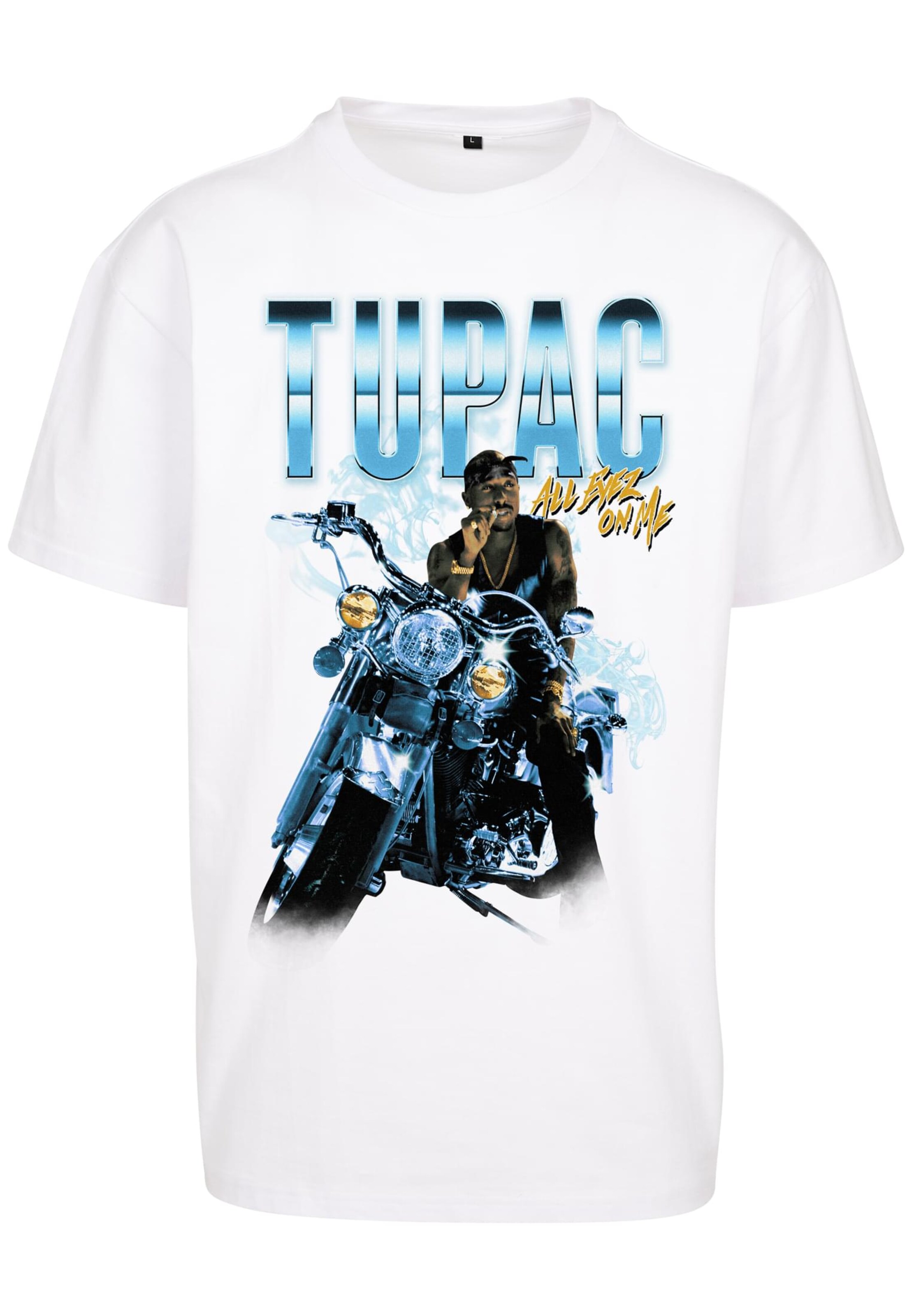 T-Shirt 'Tupac All Eyez On Me Anniversary' MT Men en blanc : devant