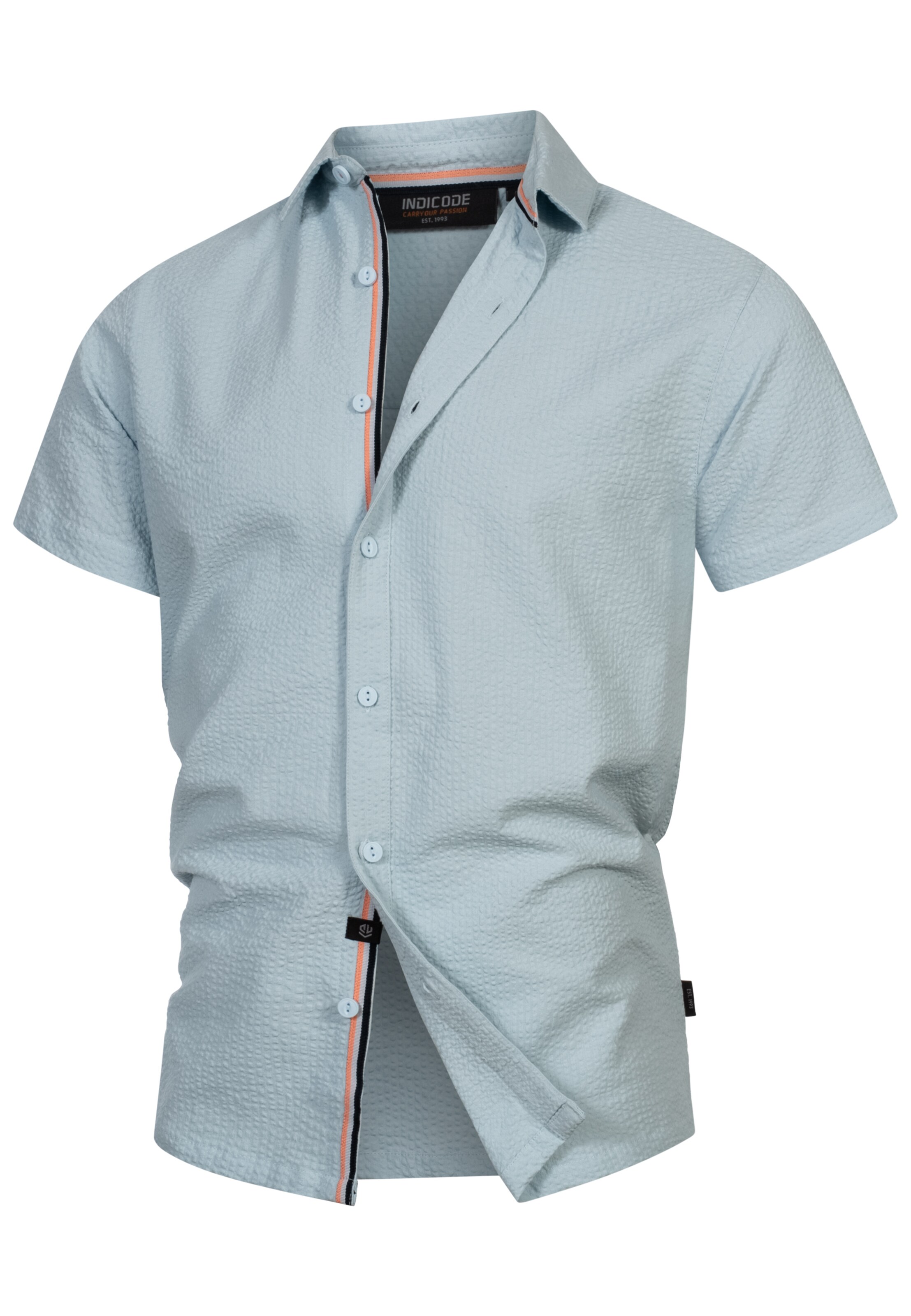 INDICODE JEANS Button Up Shirt 'Maribo' in Blue: front