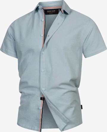 Chemise 'Maribo' INDICODE JEANS en bleu : devant