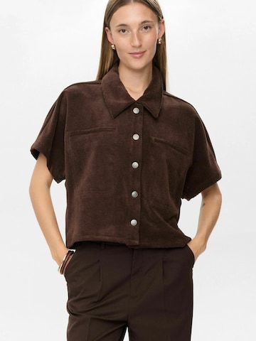 NÜMPH Bluse 'NUTHEA' i brun: forside