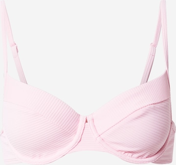 Hunkemöller T-skjorte Bikinitopp i rosa: forside