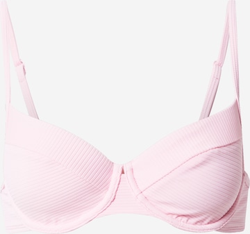 Sutien de tricou Sutien costum de baie de la Hunkemöller pe roz: față