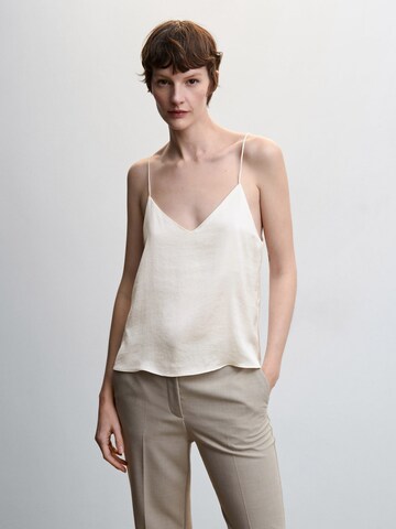 MANGO Blouse 'RACHEL' in Beige: voorkant