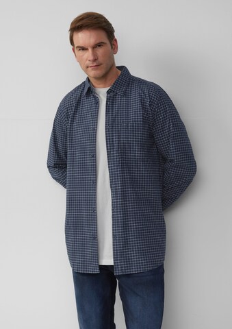 s.Oliver Regular fit Button Up Shirt in Blue: front