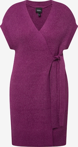 Ulla Popken Knit Cardigan in Purple: front
