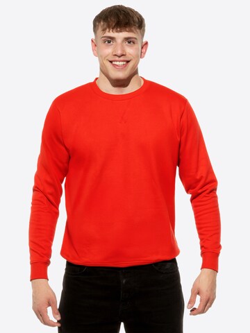 Sweat-shirt Cotton Prime en rouge : devant
