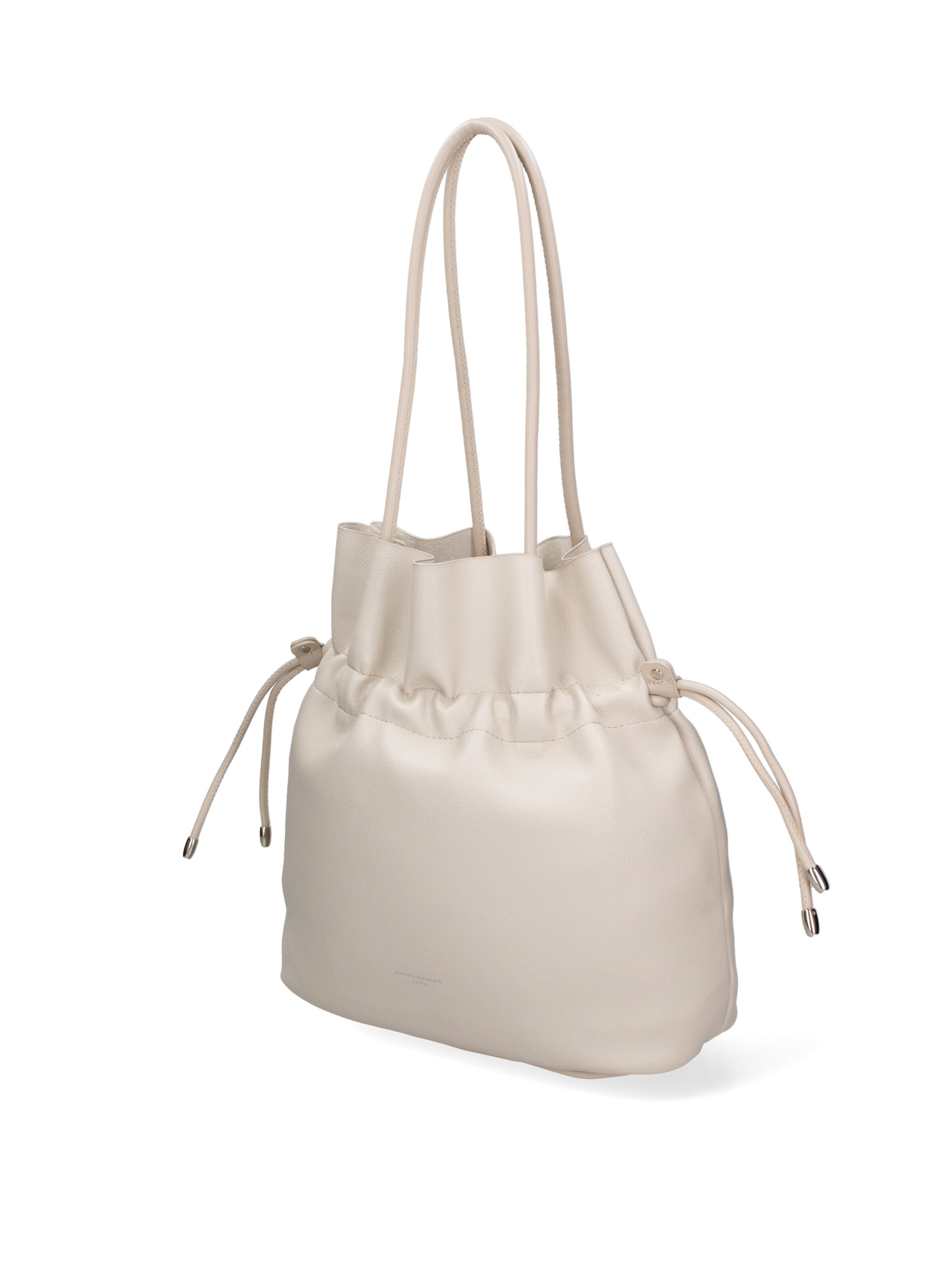Borsa a spalla 'Borsa a Spalla Donna David Jones PVC con Zip e Manici Resina' di David Jones in beige