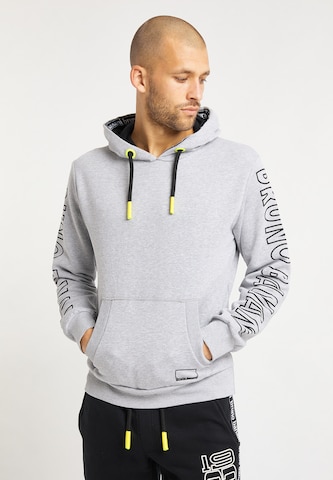 BRUNO BANANI Sweatshirt 'West' in Grijs: voorkant