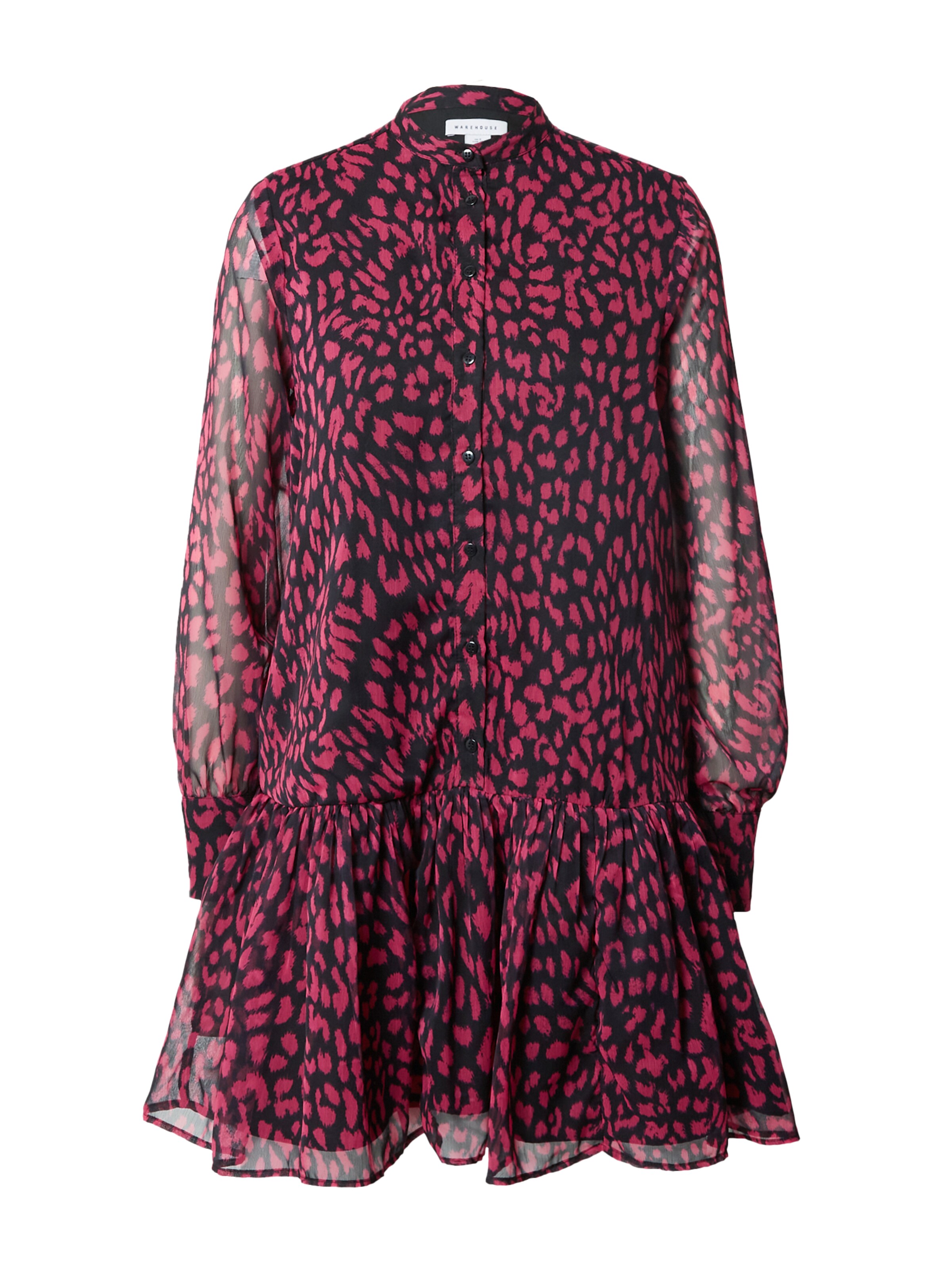 Rochie tip bluză de la Warehouse pe roz: față