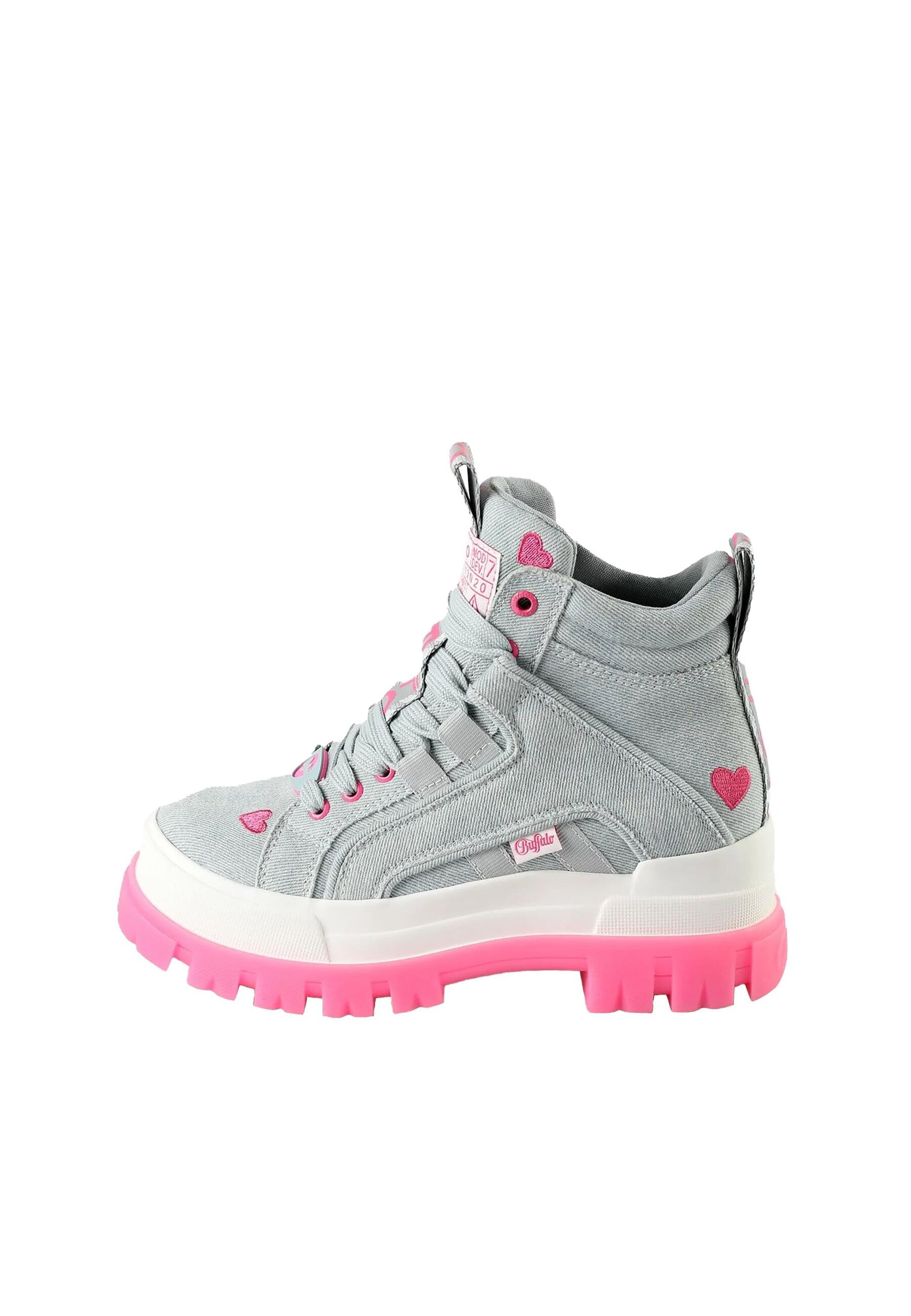 BUFFALO Lace-up bootie 'Aspha NC' in Blue: front