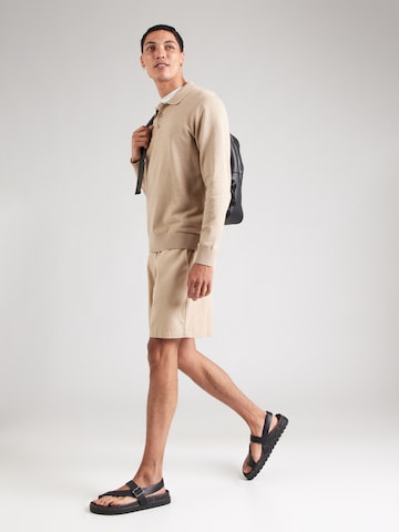 Pull-over 'JREBCALLUM' JJ Rebel en beige