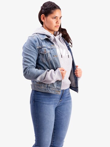 Manufaktur13 Sweatshirt 'Crop Hoodie' in Grau